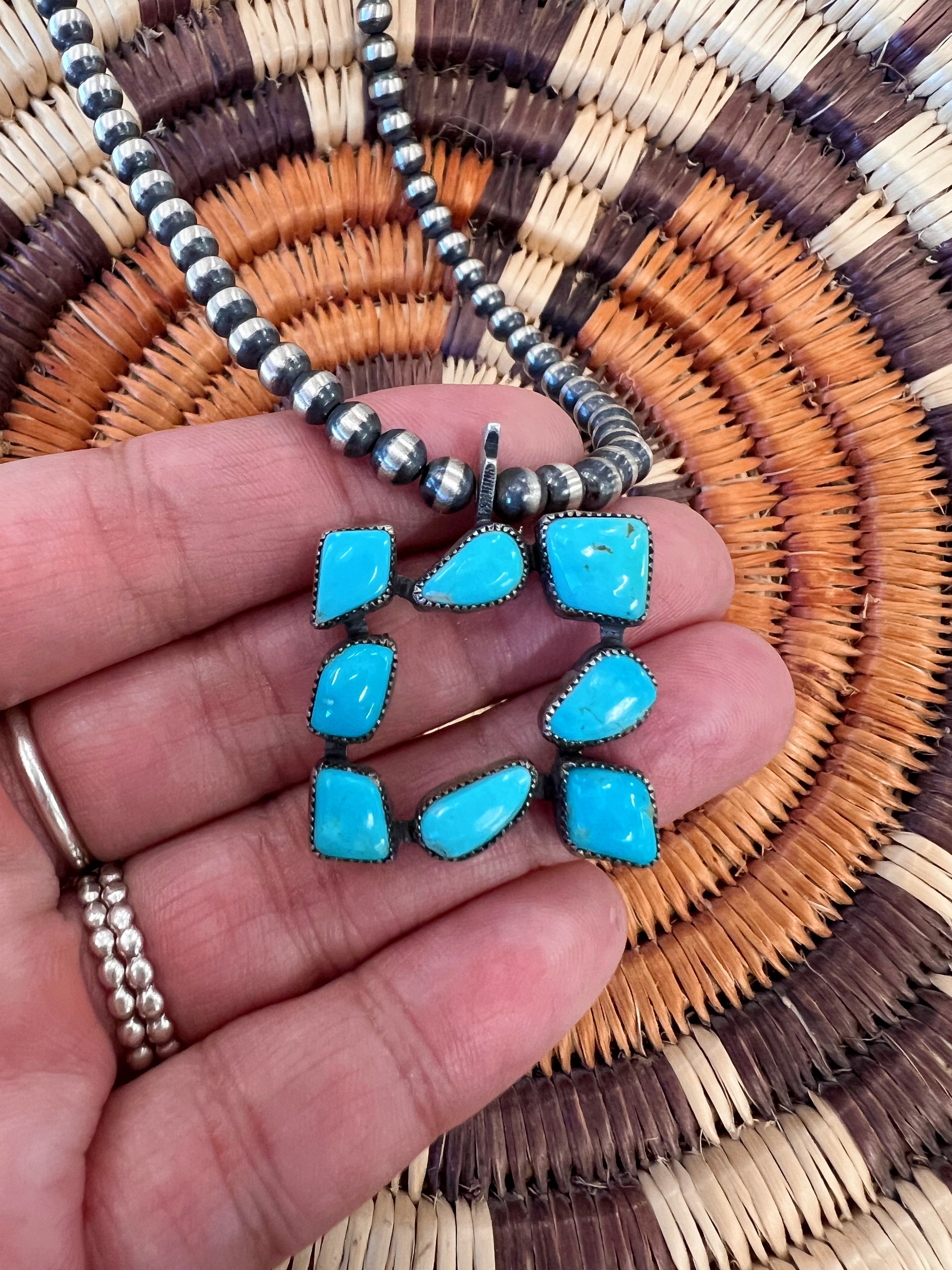 Square Turquoise Pearl Necklace | Home On The Range LLC.